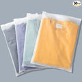 Svaldo Poly T-Shirt Packaging Bags, 50PCS 12x14 Inch Clear Zipper Plastic for Clothes, Pants, Shirt, Sweaters, Resealable Apparel for Clothing Selling, Frosted Zip Lock, 3 Mil