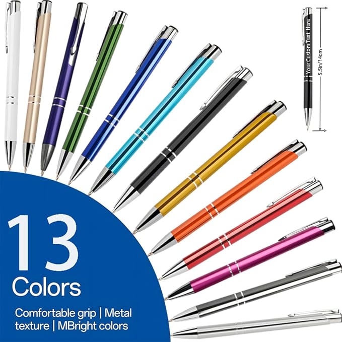 Yucold Customized ballpoint pens in bulk, personalized ballpoint pens with free engraving, for use in companies, enterprises, graduation anniversaries (Purple,390)