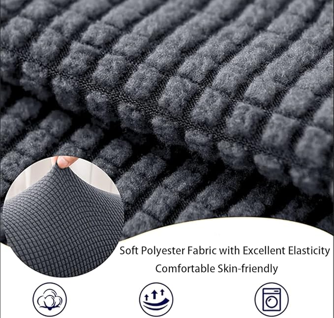 Chaexii Premium Polyester Sofa Arm Cover, Scratch Resistant Protector Covers, Washable, Elastic Armrest Covers for Square/Curved/Sloping Couch Armrests, 2Pcs (Baolan)