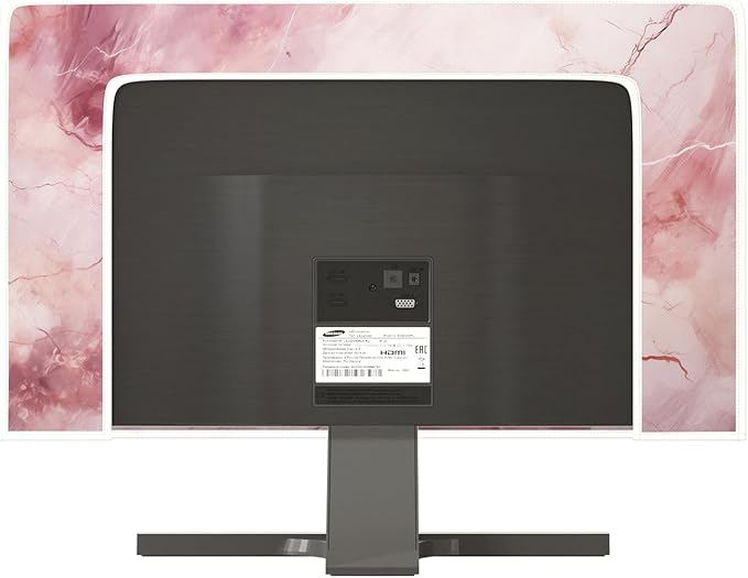 Baocicco Fashion Pink Marble Waterproof Television Cover 75 Inch Full Body Covers for Television Screen Panel Case Computer Sleeve Compatible with PC, Desktop and TV LED LCD OLED