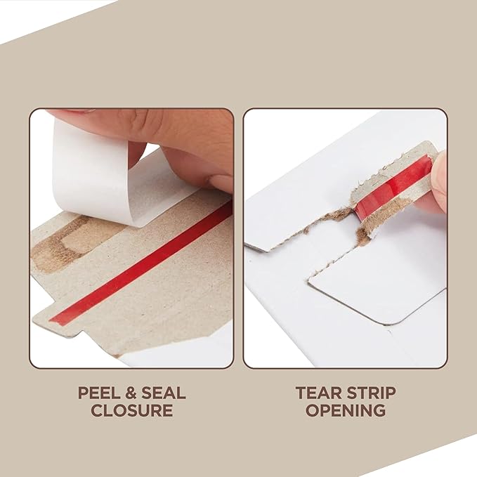 340 Pack 9x12 Inches Rigid Mailers – Self Adhesive White Cardboard Mailers – Mailing Supplies for Documents, Photos, CDs, Magazines, and Literature