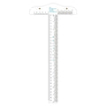 12" Clear Acrylic T-Square Ruler for Easy Reference While Crafting T-Square Ruler Hand Tool in Both Inches Metric Measurements Transparent Graduated T-Ruler Inch Metric T-Square Measuring Scale Ruler