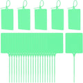 MECCANIXITY Plastic Seals Shipping Tags, for Basket Labels Cable Labels Tags Product Identification Tags, Logistics Marking, Outdoor Tagging, 3.1x3.9 Inch Green 100Packs