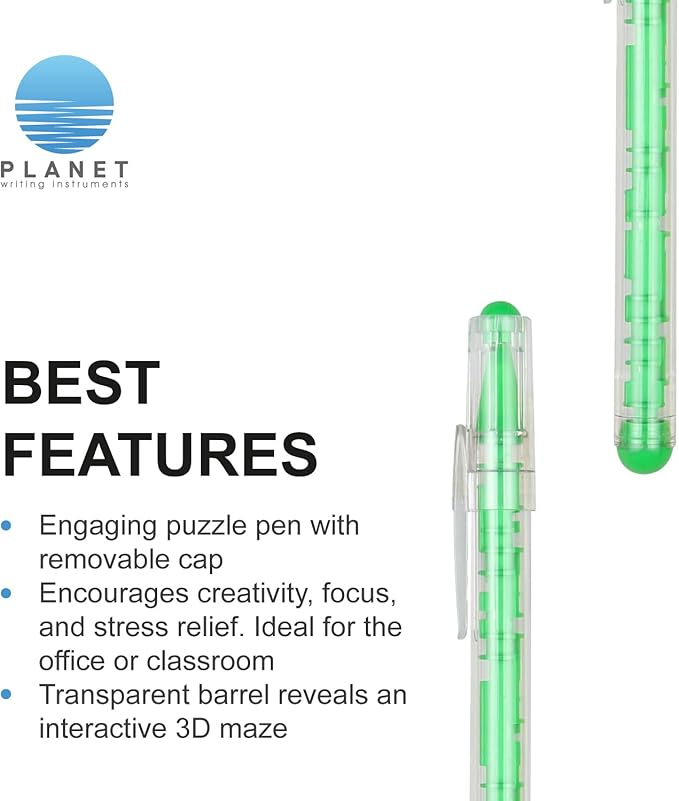 Custom Maze Ballpoint Pens – Personalized Puzzle Pens with Logo/Text – Promotional Pens for Events, Schools, Trade Shows – Fun Interactive Design (Blue, 50 Count, Pack of 1)