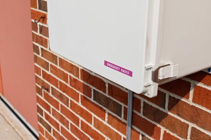 Brady Authentic (M21-500-595-PL) All-Weather Vinyl Label for Indoor/Outdoor ID, Lab and Equipment Labeling, White on Purple- ForM210, M210-LAB, M211, BMP21-PLUS and BMP21-LAB Printers, .5" W, 21' L