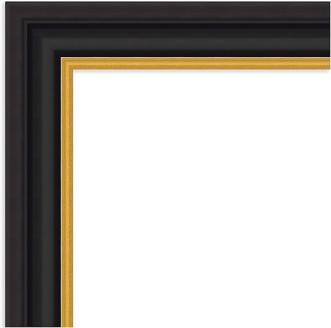 Amanti Art Black Framed Magnetic Board 26x30 Medium Vision Board for use with Magnets, 100% Metal Sheet to Display Items as Office Decor or for Home Organization in mudroom, Kitchen or Kids Room