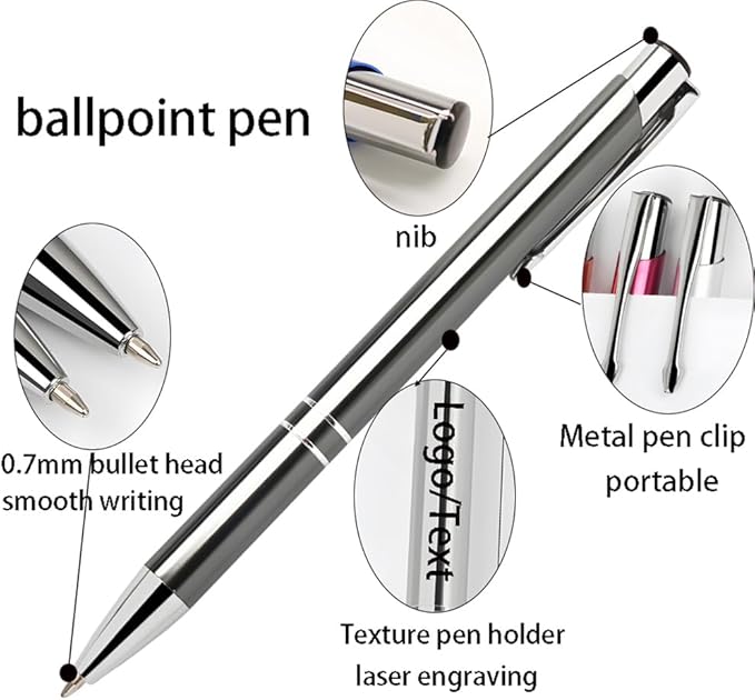 Yucold Customized ballpoint pens in bulk, personalized ballpoint pens with free engraving, for use in companies, enterprises, graduation anniversaries (Red,39)