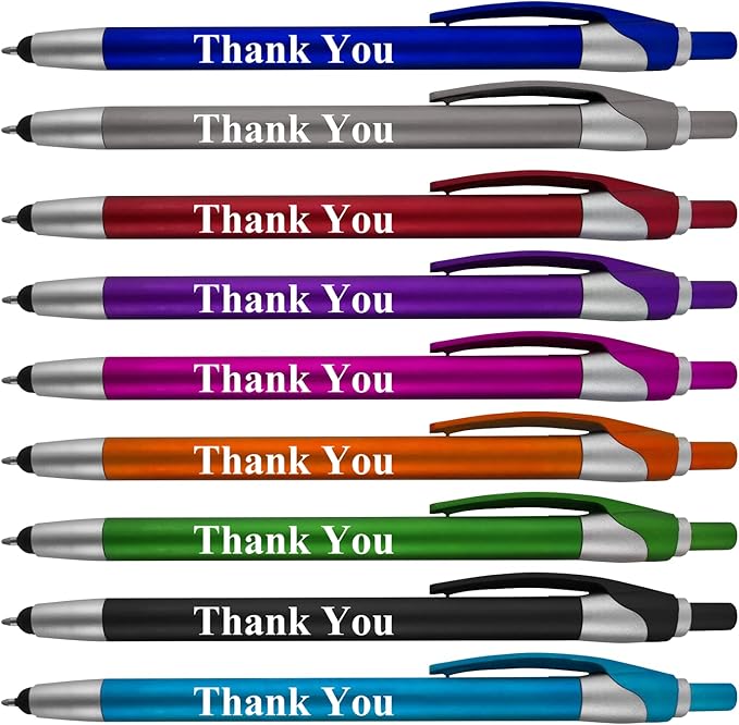 Personalized with Your Custom Logo or Text Pens-Pack of 450- for Marketing, Parties, and Events, 2 in 1 Capacitive Stylus & Ballpoint Pen Compatible with Touchscreen Devices, Black Ink, Rose Pens