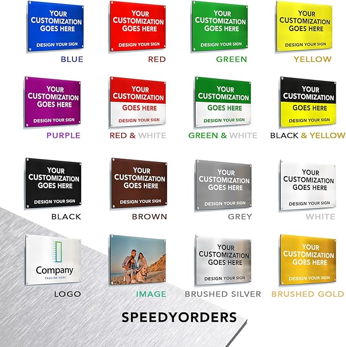 Custom Outdoor Metal Signs: Personalized Aluminum Business Signs, Waterproof, White Aluminum (Green & White, 42x28 In)