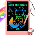 BUKEBU LCD Writing Tablet Doodle Board,12.5 inch Colorful Drawing Pad,Electronic Drawing Tablet, Drawing Pads,Travel Gifts for Kids Ages 3 4 5 6 7 8 Year Old Girls Boys (Pink)