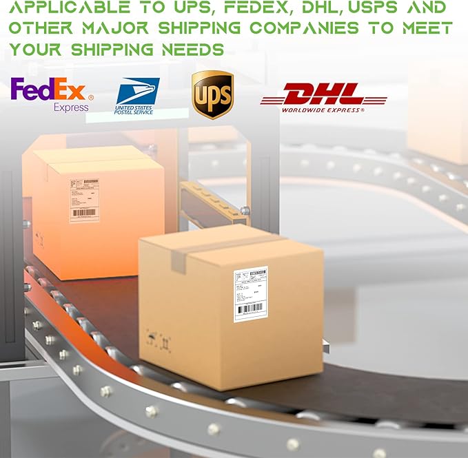 MFLABEL 4x6 Direct Thermal Shipping Labels - 40 Rolls of 450 Labels/Roll, Compatible with Zebra 2844/ZP450/ZP500/ZP505, USPS/FedEx/UPS/Amazon Shipping, Smudge-Resistant & Permanent Adhesive