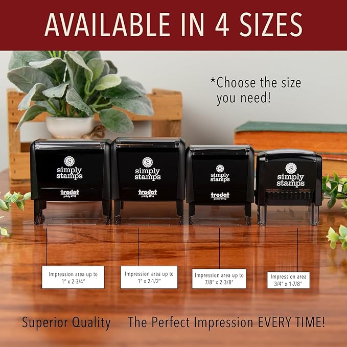 Self Inking Modern Address Stamps | Custom Return Address Stamper (Modern Brush Script, Xtra Large)