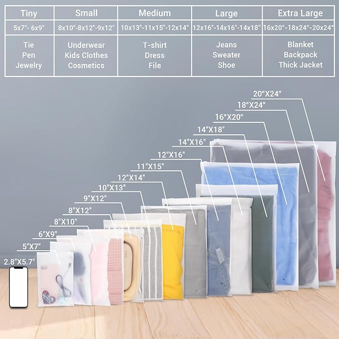Svaldo Swimsuit Bags, 100 Pack 8x10 inch Shirt Bags for Small Business, Plastic Bags for Clothes, Bikini, Underwear, Makeups, Resealable Ziplock Packaging Bags, Storage Bags with Zipper, 3 Mil