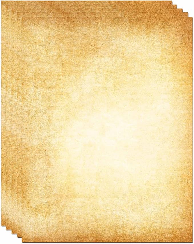 50 Stationery Vintage Antique Design Printing/Writing Papers 8.5 x 11 in, Letter Writting Paper, Decorative Printer Paper for Invitation, Letter, Resume, Award, Diploma, Art, Craft, Certificate（A)