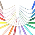 AECHY 18PCS Curve Highlighter Pen Set, Dual Tip Marker Pens with 18 Different Curve Shapes & 18 Colors Mark Lines, Aesthetic Curve Marker Highlighter for Journal Planner School Supplies