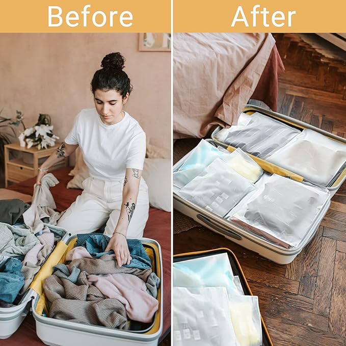 Svaldo T-Shirt Bags for Packaging, 100PCS 8x12 Inch Frosted Poly Plastic Packaging Bags, 3 Mil Apparel Business Packing Bag with Resealable Zip Lock for Storing Underwear Leggings Panties Toiletries