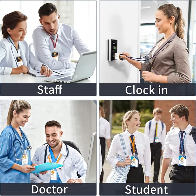 120 Pack ID Badge Holder - Vertical Badge Holder, 2.25" x 3.5" Clear Cards Holders for Lanyard, Plastic Sealable Waterproof, Name Tag Holder for Nurses, Office and School