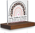 Early Childhood Educator Gift Desk Sign, Difference Maker Thank You Appreciation Gifts for Preschool Pre-K Kindergarten Teachers Graduation Birthday Christmas Classroom Decor PA096