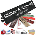 Engraved Custom Door Plate Black Plastic Office Door Sign with White Letters - Made in USA 2x8 B2