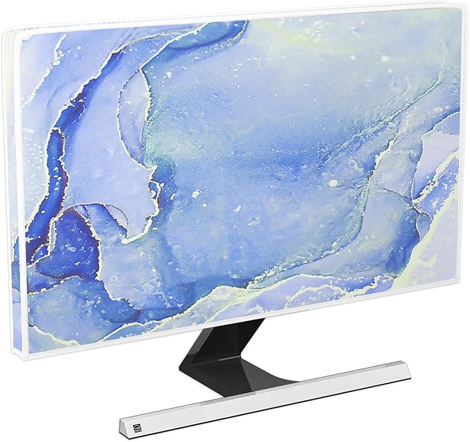 Baocicco Modern Violet Marble Waterproof TV Cover Anti-Static Dustproof Protective Cover for LCD/LED/HD 58, 59, 60 Inch Decorative Monitor Accessories Covers for Television LED LCD OLED TVs Screen