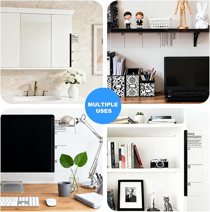 Computer Monitor Memo Board Chaos Coordinator Logo Decor Monitor Message Board Sticky Notes Office Desk Accessories for Send Family Members Office Friends and Colleagues Gifts