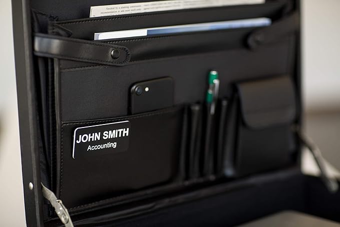 Custom Engraved Name Tag Badges – Personalized Identification with Pin or Magnetic Backing, 1 Inch x 3 Inches, White/Black