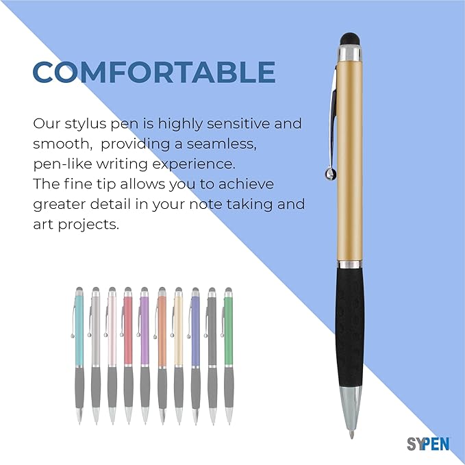 SyPen Custom Personalized Pens with Name or Logo - 300 Bulk Pack Customized Pens for Business, Pen/Stylus Combo