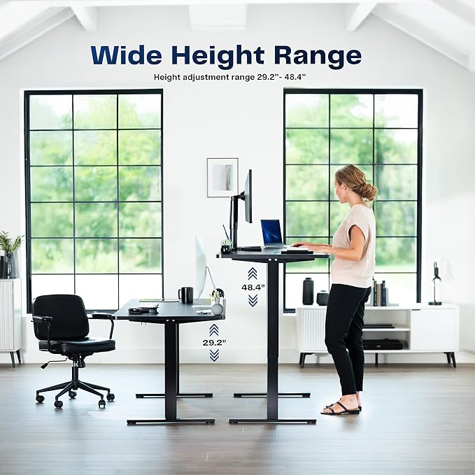 VIVO Electric 71 x 30 in Standing Desk, Memory Height Adjustment, 1B Series, Holds 220 lbs, Reclaimed Wood Top White Frame, DESK-KIT-1W7P
