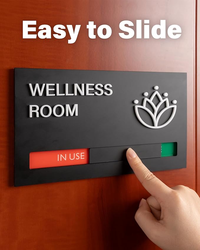 Mother's Room Sign - Breastfeeding Door Sign Available or In Use Slider -Privacy and Room Status Indicator Signs