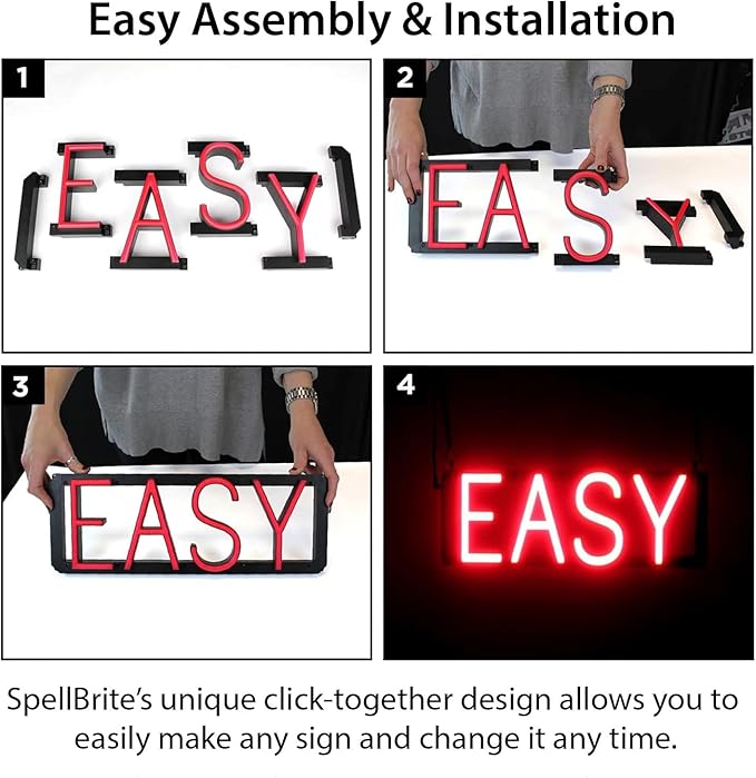 SpellBrite ELEVATOR Sign | Directional Sign with Neon Look, Blue LED Light Source | 31.1" x 6.3"
