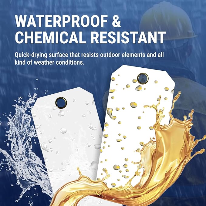 Tags 4 Less 15 Mil Waterproof Plastic Tags, Pack of 100 – 2” x 4” Heavy Duty Plastic Tags for Labeling, Outdoor Tagging, Equipment Labeling, Luggage, Valves & More (Fluorescent Orange/Red)