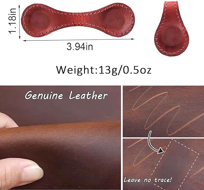 Personalized Magnetic Leather Bookmark, 26 Letters Custom Leather Bookmarks, Handmade, Leather Magnetic Bookmark for Book Lovers Readers Women Kid(Red，C）