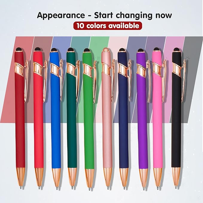 CRME Best Inspirational Pen Set Assorted Colors/Pens with Stylus Tips/Smooth Writing/Pen Clip Design Nurse Week & Graduation Inspirational Gift
