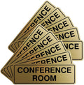 Standard Conference Room Sign - Brushed Gold - Large 10 Pack