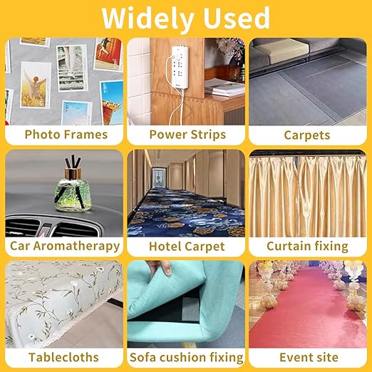KAIYUER 3 Pack Double Sided Tape Heavy Duty,High Stickness Clear Tape for Making DIY Crafts, Paste Photo, Rug Fixed, Floor,Wall Decor,Office Decor,No Glue Residue,0.39in x 66FT,