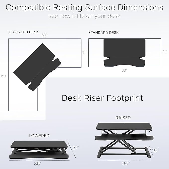 VIVO 36 inch Desk Converter, K Series, Height Adjustable Sit to Stand Riser, Dual Monitor and Laptop Workstation with Wide Keyboard Tray, White Dry Erase, DESK-V036KWE