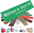 Engraved Custom Door Plate Green Plastic Office Door Sign with White Letters - Made in USA 2x8 B6