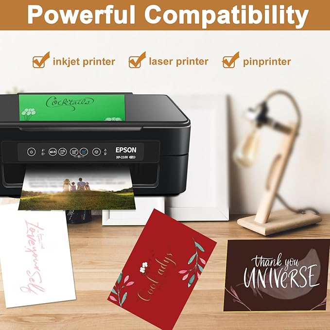 Silunkia 100 Sheets Coffee Color Cardstock 8.5 x 11 Scrapbooking Paper, 75lb Heavyweight Dark Brown Card Stock for DIY Card Making, Wedding Invitations, Thank You Cards, Party Decorations