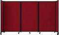 Versare Room Divider 360 Portable Wall Partition | Folding Panels | Large Freestanding Divider | Locking Wheels | Temporary Room Separator