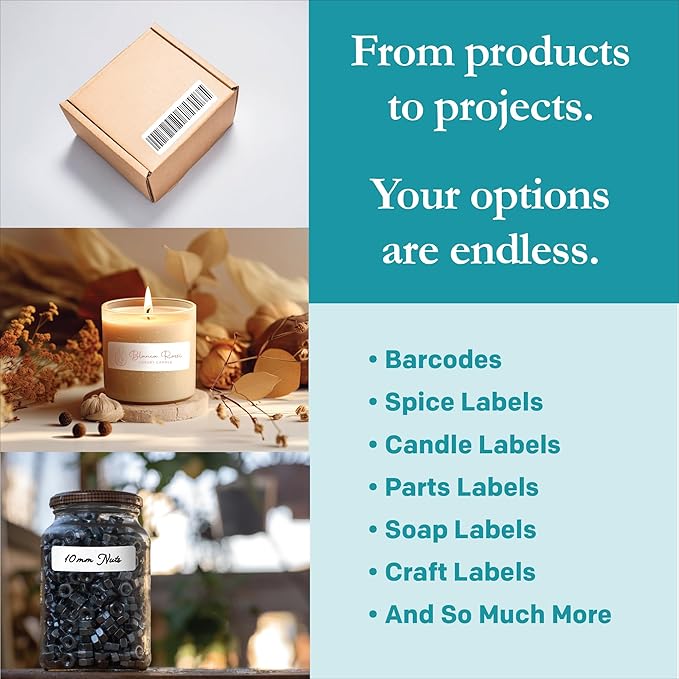 Premium Label Supply White Sticker Mailing Labels – 4" x 1.33" – Laser/Inkjet Compatible – (14 per Sheet), 500 Sheets – 7000 Total Adhesive Labels