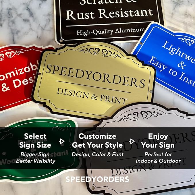 Custom Decorative Outdoor Metal Signs, Personalized Aluminum Signs, Customized Driveway Signs, Waterproof Signs Made In USA, Design 2 Forest Green 42x28 In