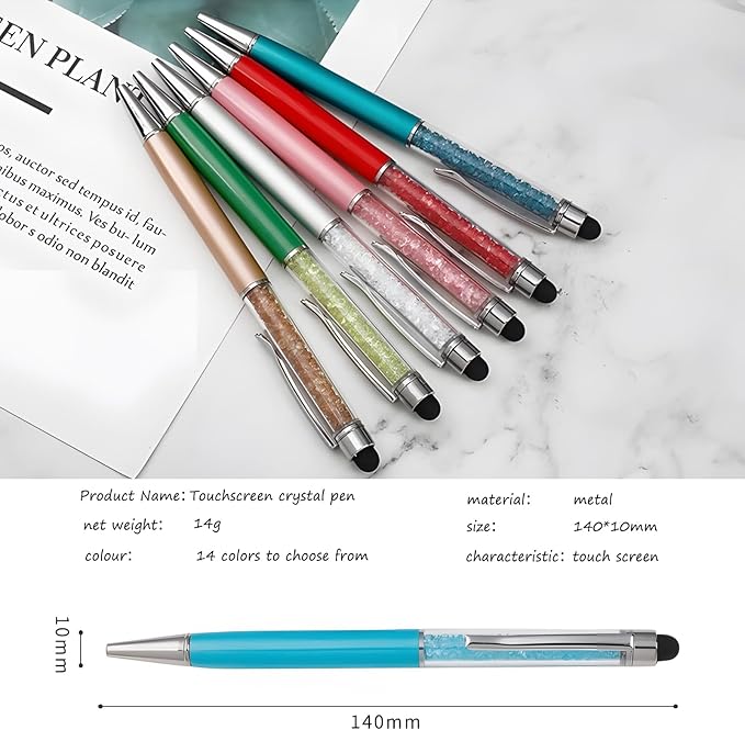 Yucold Customized Pens with Name/Logo - Touch Screen Stylus Ballpoint Pen, Perfect for Weddings, Business & Personalized Gifts (Royal blue,500)