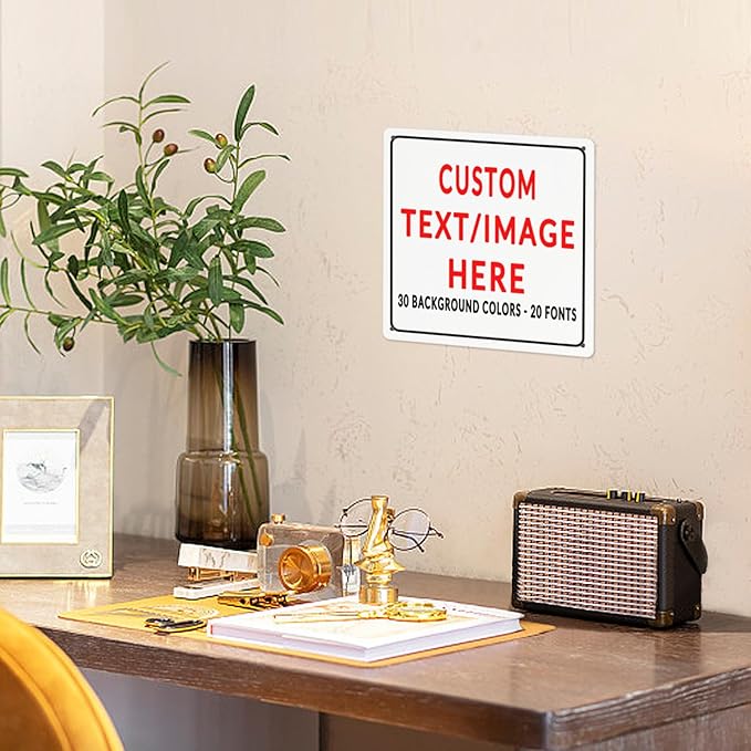 Custom Sign Personalized Custom Metal Sign, Customize For Office, Business, Workplace, Office, Home, Delivery Signs 12x12
