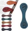Personalized Magnetic Leather Bookmark, 26 Letters Custom Leather Bookmarks, Handmade, Leather Magnetic Bookmark for Book Lovers Readers Women Kid(Blue，Y）