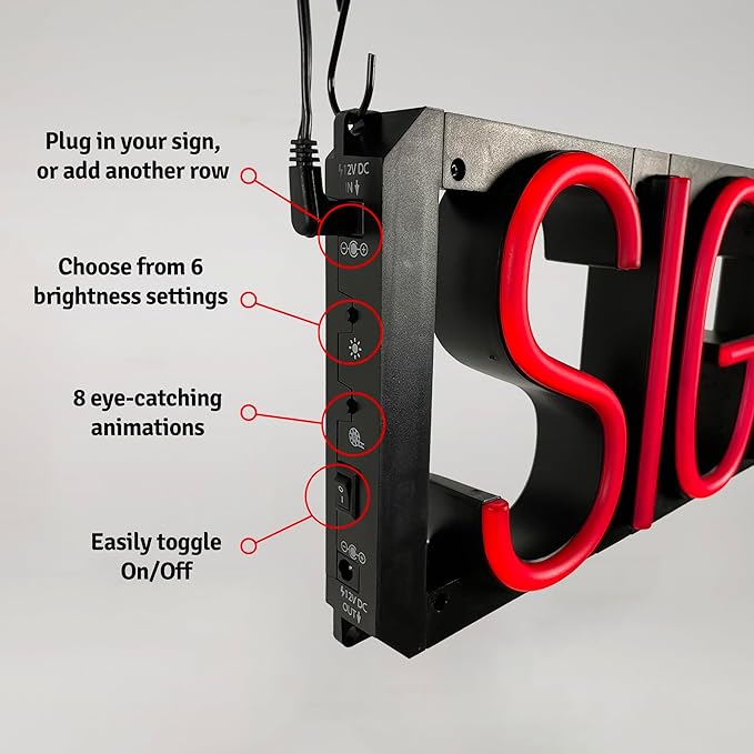 SpellBrite CASHIER Sign | Directional Sign with Neon Look, White LED Light Source | 25.4" x 6.3"