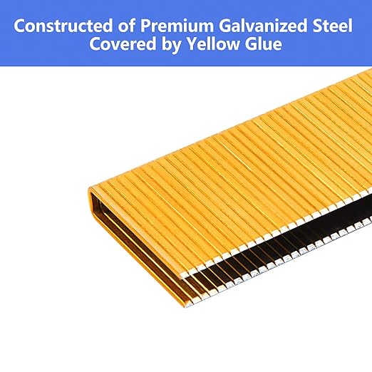 SimCos 18 Gauge 1/4" Narrow Crown Staples, Galvanized Upholstery Staples for 18 GA Pneumatic or Electric Stapler or Staple Gun (1-1/2"-3000 PCS)