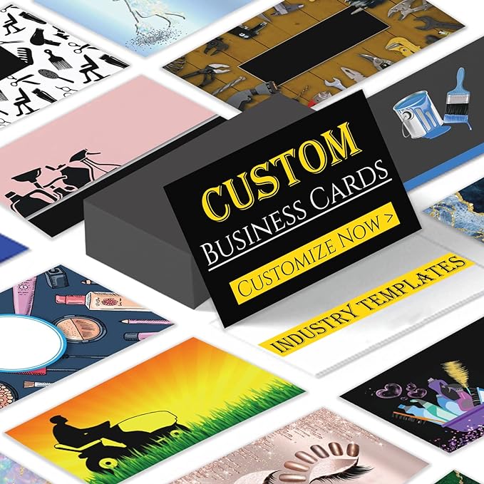 Custom Business Cards Personalized Business Cards for Small Business 300gsm Matte Paper Front & Back Sides Printed 3.5" x 2" - Custom Business Cards1