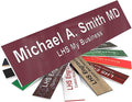 Engraved Custom Door Plate Burgundy Plastic Office Door Sign with White Letters - Made in USA 2x4 B26