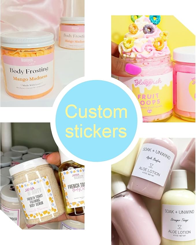 Custom 100-500 Stickers with Logo & Text - Oval, 3x2 Inch Labels for Business & Thank You Notes