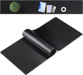 CENNBIE Console Table Leather Cover - 70.8 x 11.8 Inches Sofa Table Narrow Long Mat - TV/Media/Gaming/Center Console Table Protector Pad for Narrow Side Table, Sideboard, Entryway Table (Black)